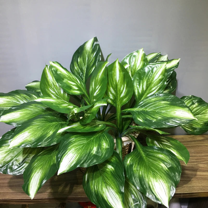 plante tropicale artificielle monstera et hosta pour décoration intérieure extérieure - vue 3 sur 6
