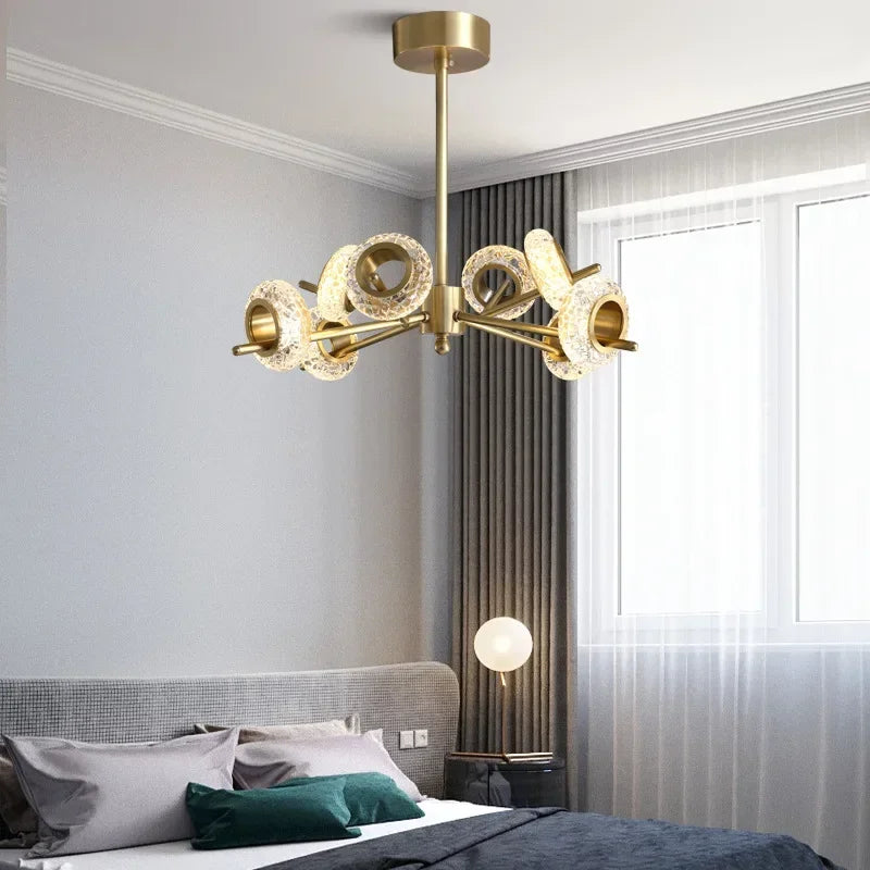 lustre moderne en cristal design pour décoration intérieure - vue 4 sur 10
