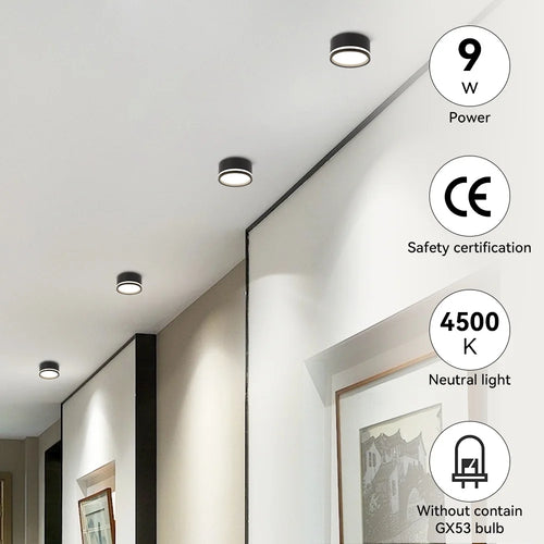 plafonnier led aluminium pour un éclairage intérieur moderne - vue 6 sur 7