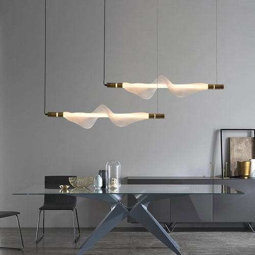 lustre design led acrylique tendance éclairage moderne 2024 - vue 2 sur 18