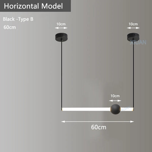 suspension horizontales modernes pour table à manger - vue 15 sur 22