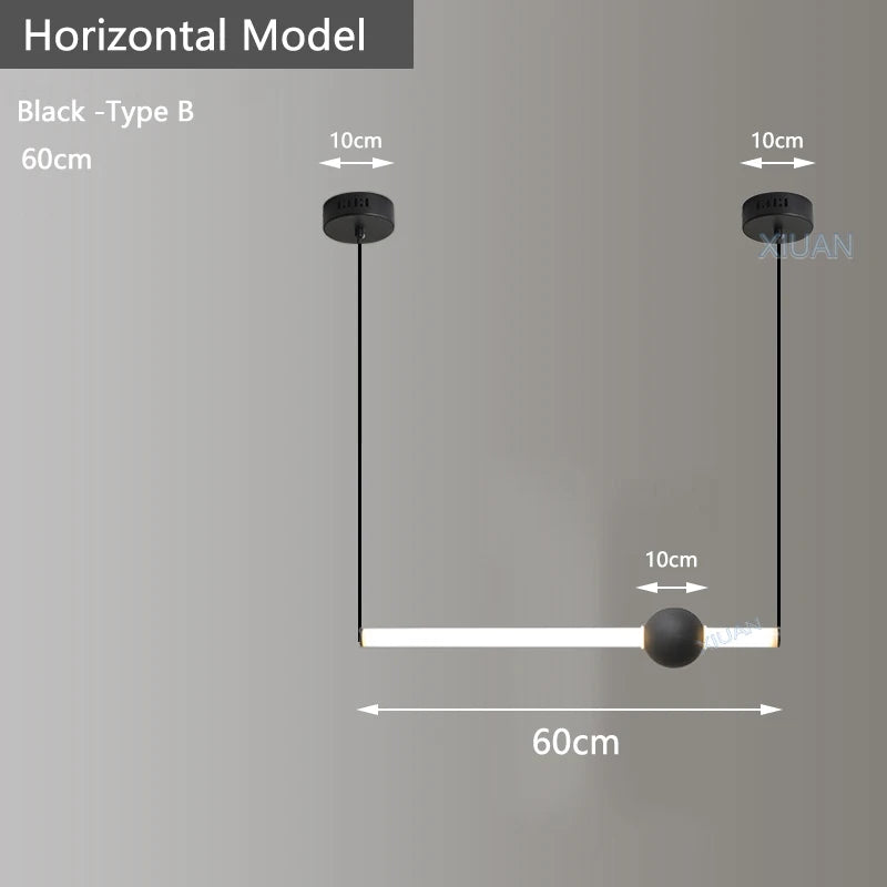 suspension horizontales modernes pour table à manger - vue 14 sur 22