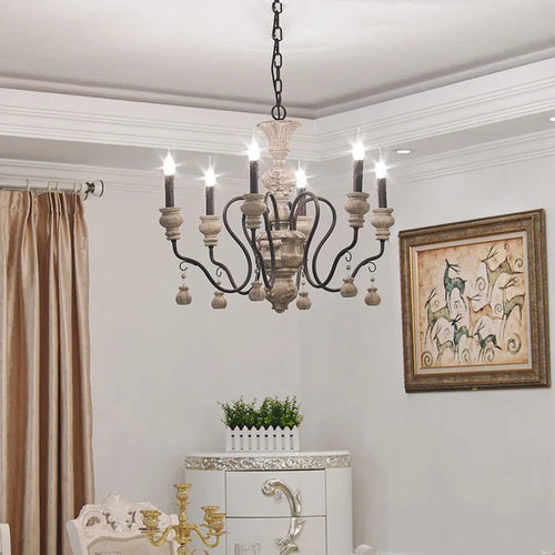 Style américain Rural rétro Style français lustre nostalgique salon chambre lampe fer Art Style européen lampes suspendues - vue 2 sur 8