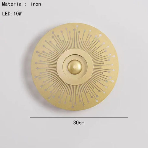 applique murale led ronde art déco pour ambiance chaleureuse - vue 13 sur 12