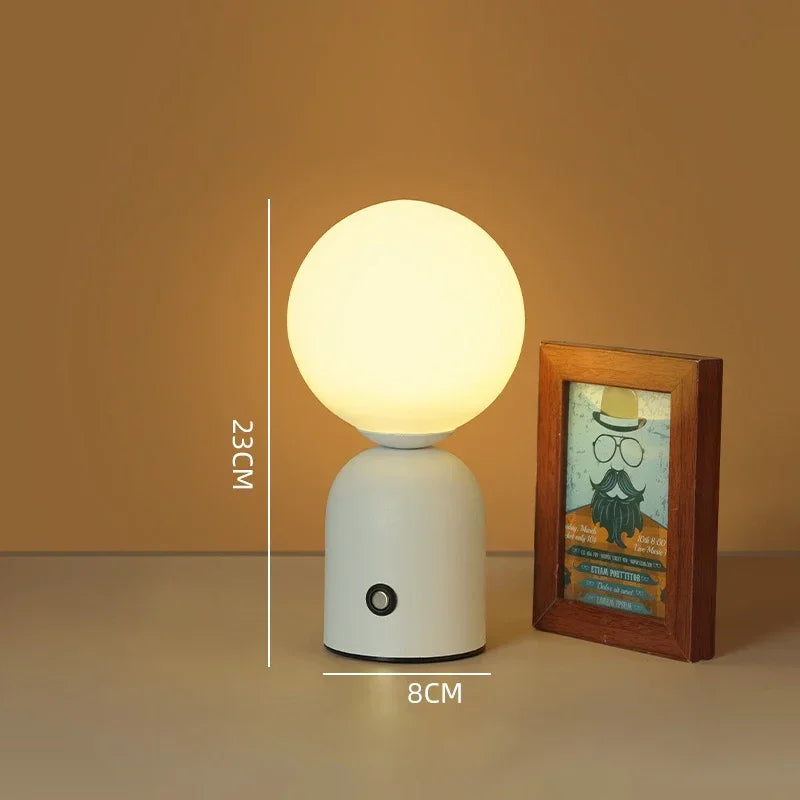 lampe à poser led tactile rechargeable avec intensité variable - vue 8 sur 8