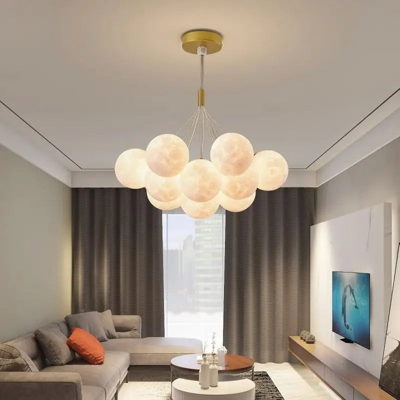 lustres modernes créatifs pour chambre d'enfant et salon - vue 4 sur 12