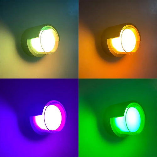 applique murale led extérieure intelligente double abat-jour en acrylique - vue 7 sur 10