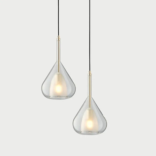 lustre design italien moderne minimaliste en verre - vue 4 sur 10