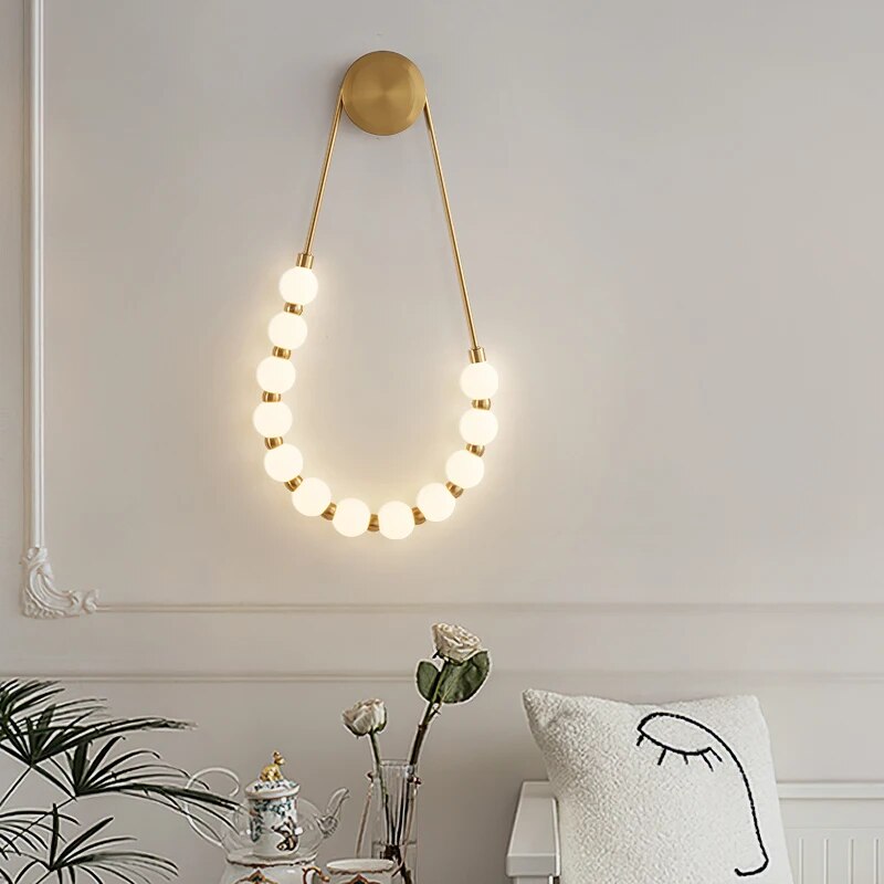 Applique murale de chevet style minimaliste crème italienne - vue 3 sur 9