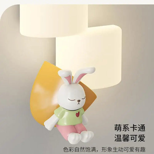 applique murale panda et lapin pour enfants éclairage ludique - vue 8 sur 9