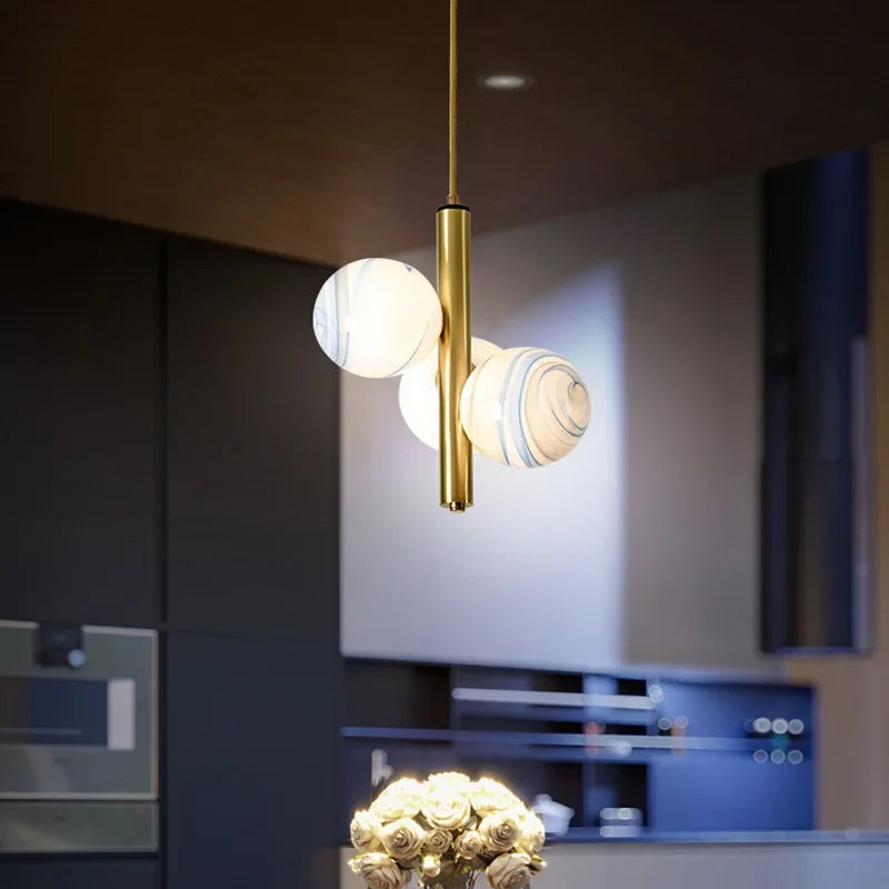 2024 Modern LED Chandelier droplight Modern Nordic Style Ceiling Hanging lamp Dining Room Bedroom Bedside Pendant Lamp - vue 2 sur 10