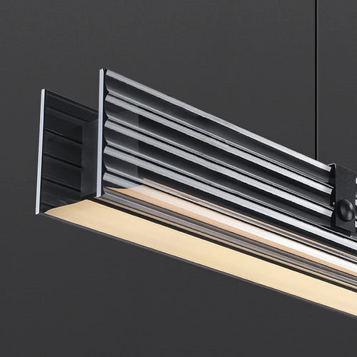 Lustre long en verre led design minimaliste - vue 6 sur 18
