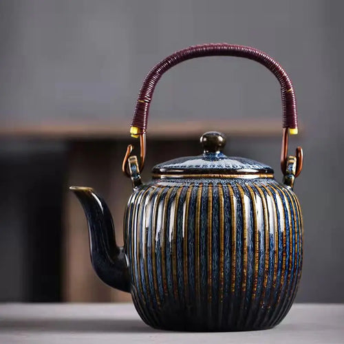 Théière chinoise céramique avec filtre style traditionnel 800ml - vue 4 sur 7