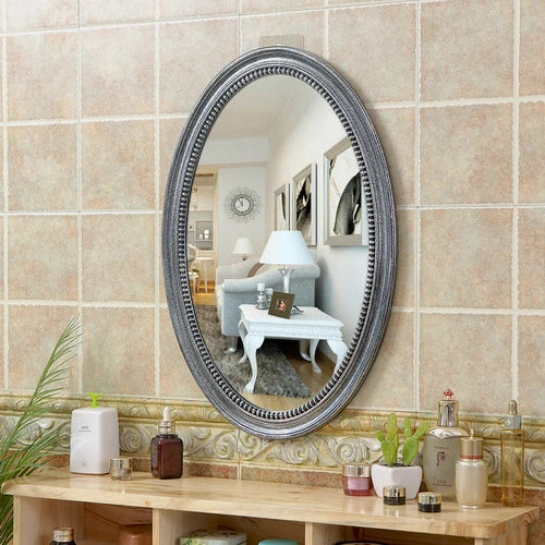 miroirs décoratifs ovales nordiques suspendus en macramé - vue 7 sur 12