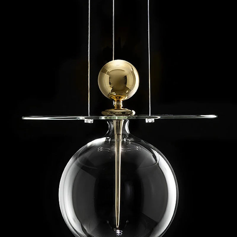 lustre en verre design post-moderne pour décoration intérieure - vue 4 sur 8