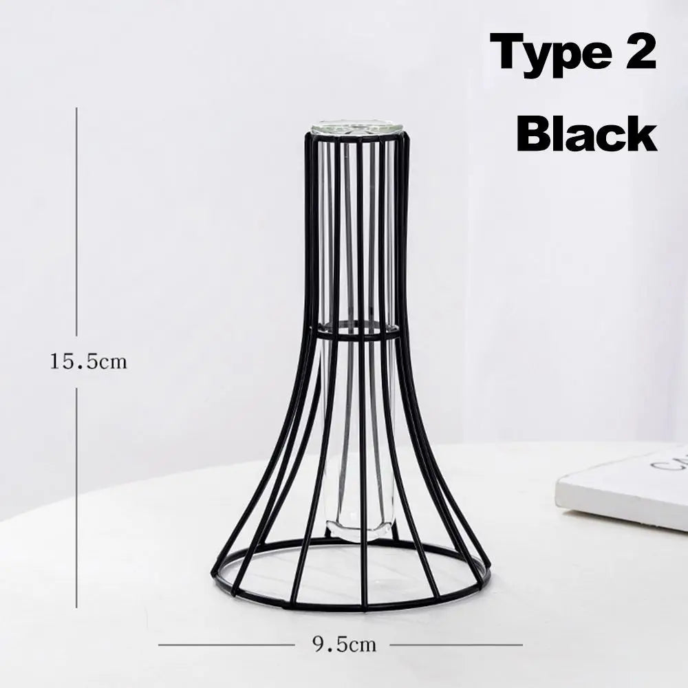 vase en fer rétro avec verre décoration nordique moderne - vue 16 sur 16