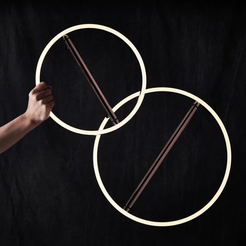 suspension ronde à bande led style moderne danois pour éclairage intérieur - vue 3 sur 7