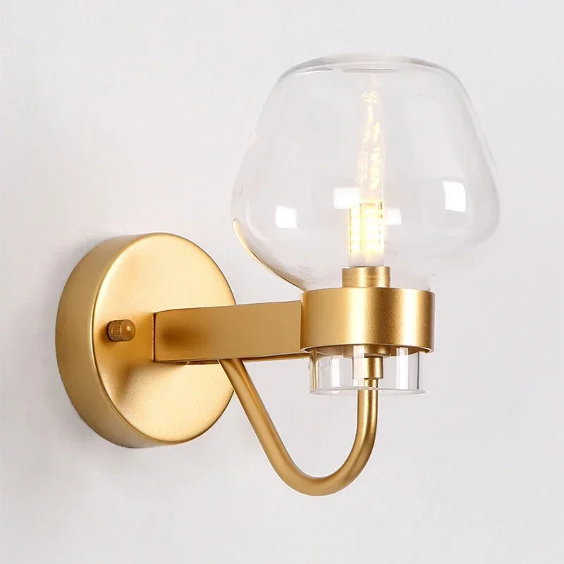 applique murale led en verre pour décoration intérieure moderne - vue 2 sur 12