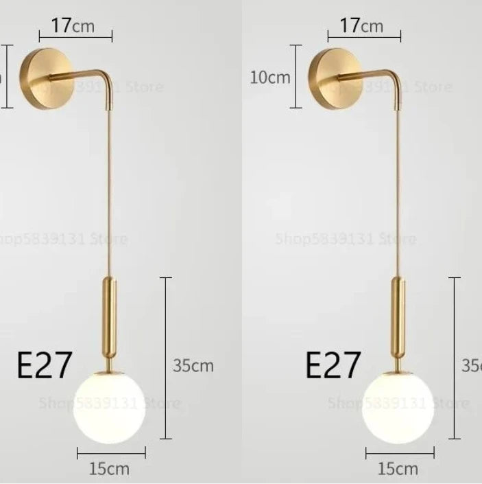 applique murale led moderne simple style nordique décoratif luxe - vue 9 sur 12