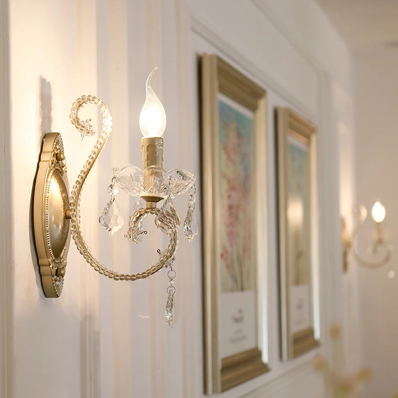 applique murale en cristal moderne avec éclairage led élégant - vue 4 sur 10