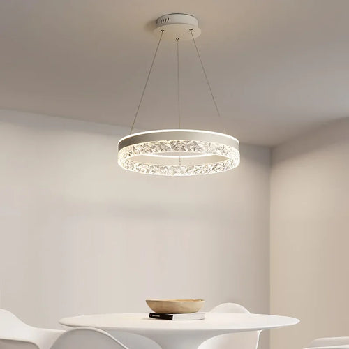 lustre led moderne en cristal pour décoration intérieure - vue 4 sur 14