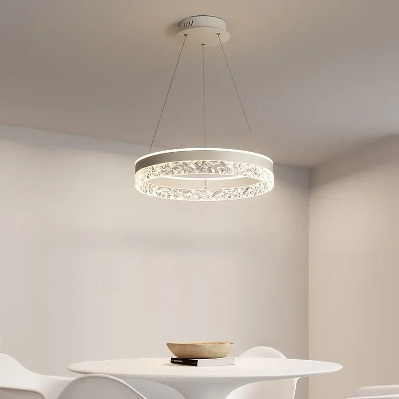 lustre led moderne en cristal pour décoration intérieure - vue 3 sur 14