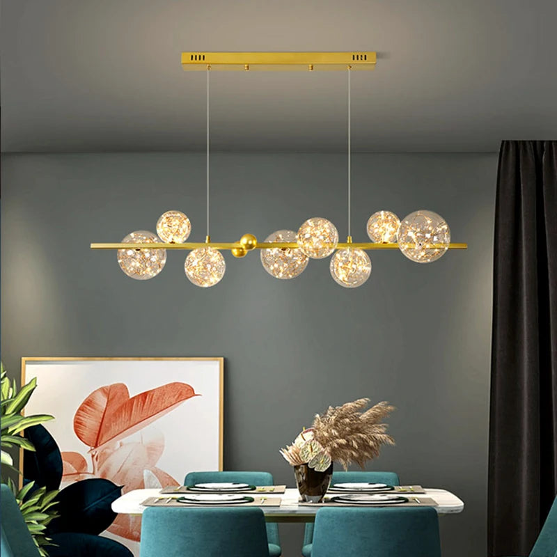 suspension nordiques en verre led pour décoration intérieure - vue 6 sur 6
