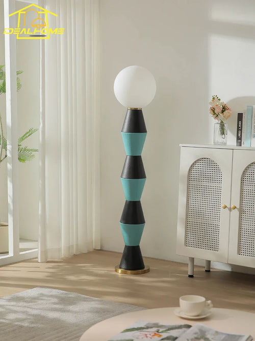 lampadaire moderne en cuir à led pour décoration intérieure - vue 4 sur 10