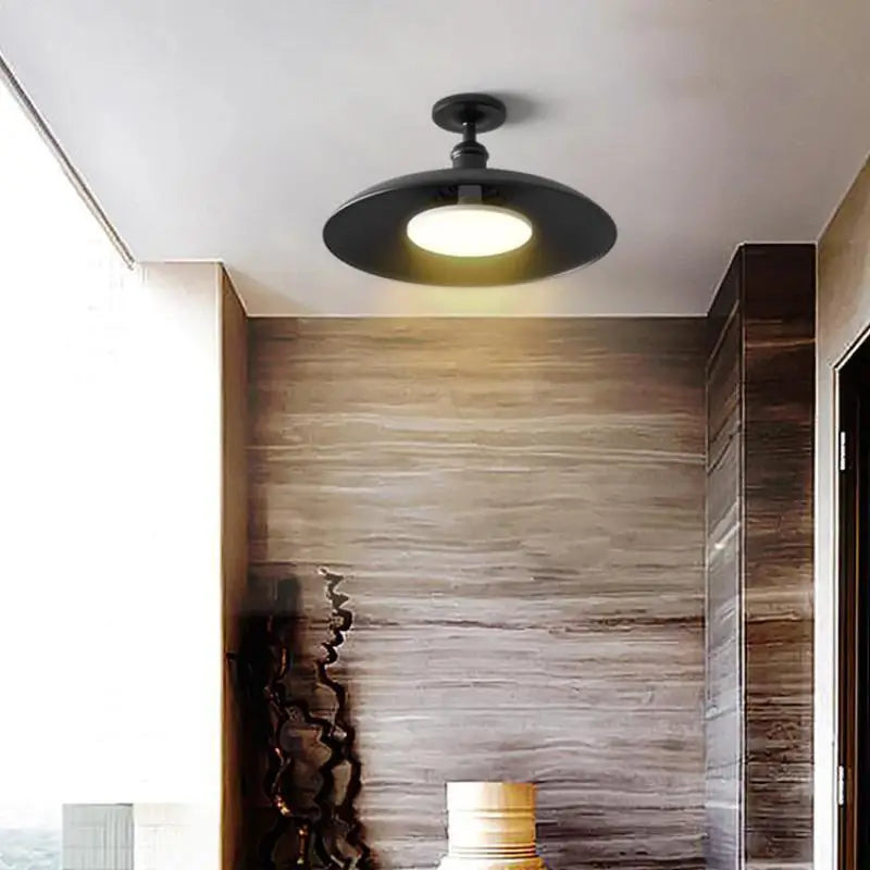 plafonnier led rétro ovni pour éclairage extérieur jardin balcon cour - vue 1 sur 10
