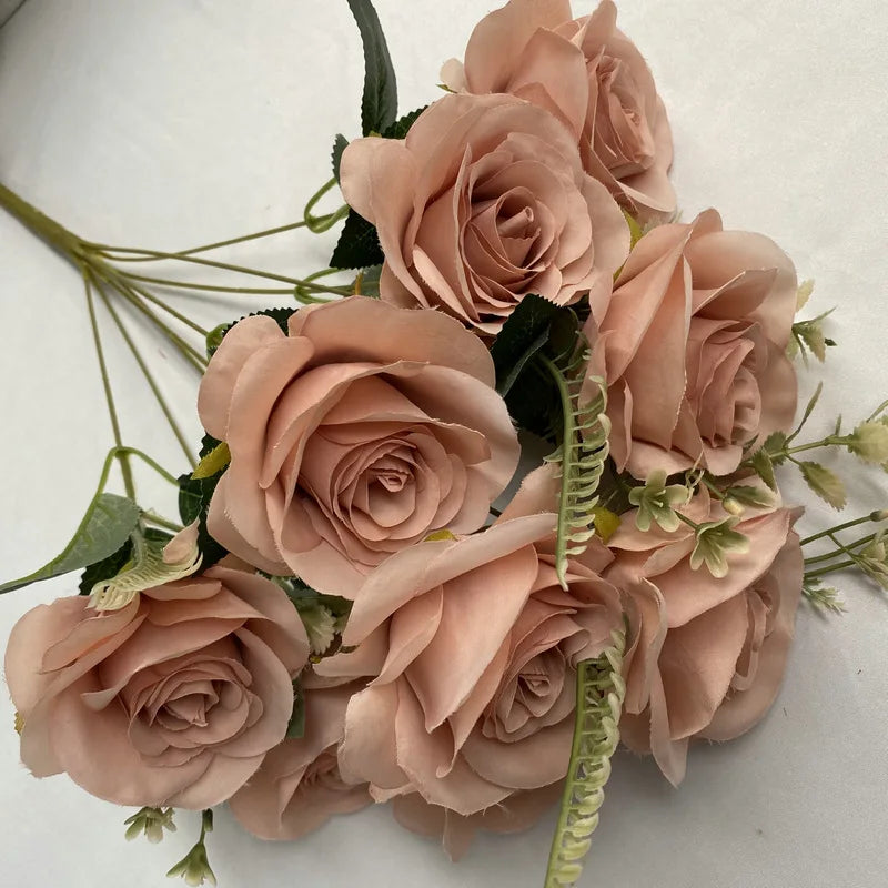 bouquets de roses artificielles pour décoration intérieure et extérieure - vue 8 sur 17