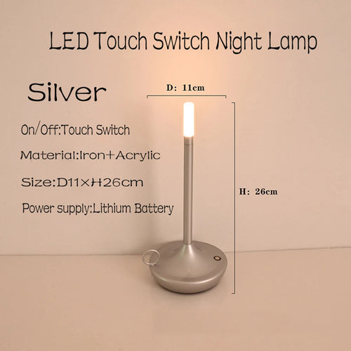 LED bougie lampe de Table de camping-car Rechargeable veilleuse tactile pour la décoration de la maison dîner atmosphère créative lampe de bureau - vue 12 sur 11