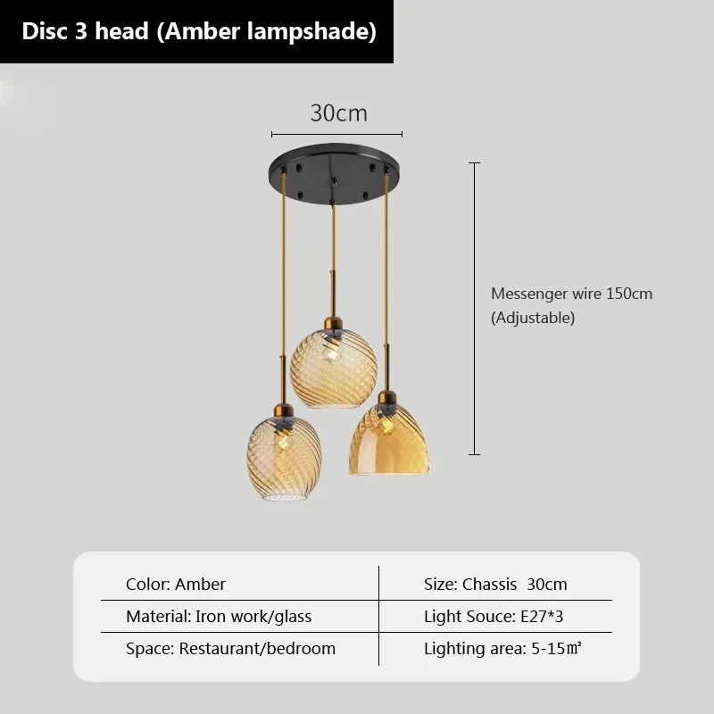 suspension en verre moderne pour éclairage décoratif intérieur - vue 16 sur 22