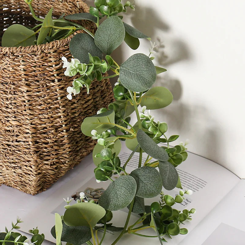 guirlande eucalyptus artificielle pour décoration de mariage et jardin - vue 3 sur 14