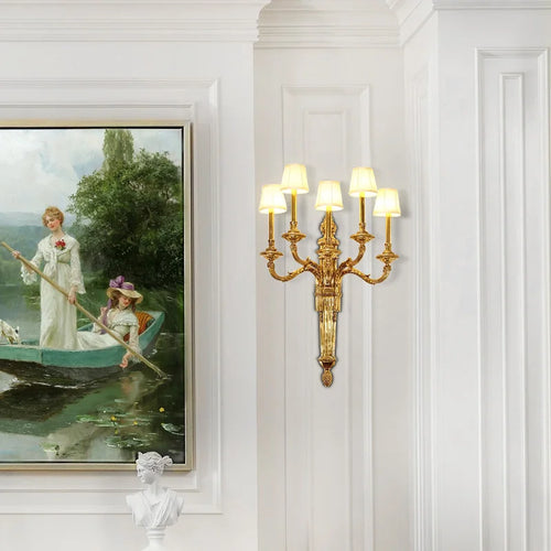 Applique murale cuivre style rococo - vue 5 sur 7