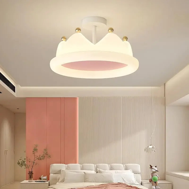 plafonnier créatif couronne led protection des yeux romantique pour enfants - vue 1 sur 10