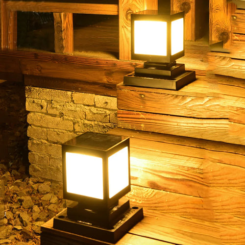 lanterne solaire colonne décorative pour jardin et extérieur - vue 6 sur 20