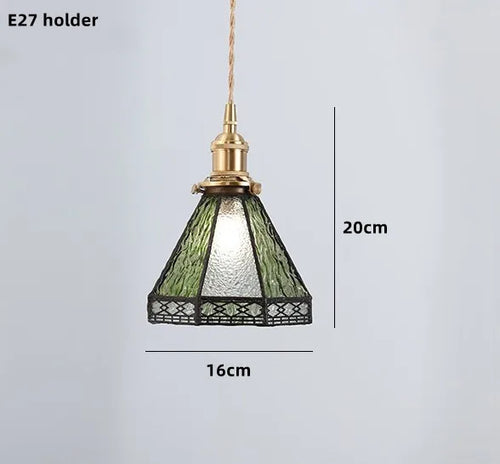 suspension nordique en verre teinté et cuivre élégant - vue 13 sur 25