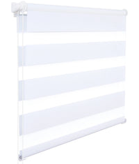 Store enrouleur double couche occultant style zebra moderne