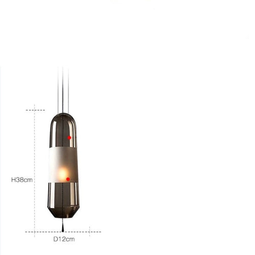 Suspension design LED avec abat-jour en verre Favia - vue 11 sur 10