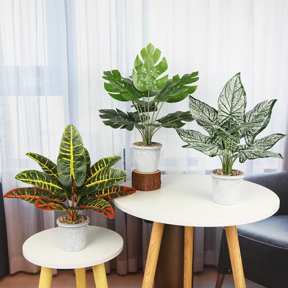 plantes artificielles en feuille de tortue décoratives pour la maison et le bureau - vue 6 sur 6