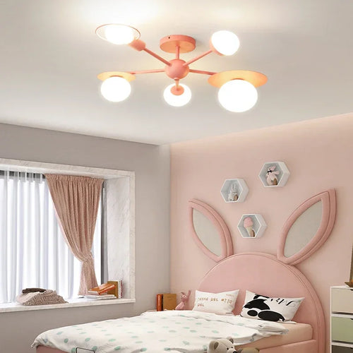 lustre nordique pour enfants dessin animé led princesse - vue 4 sur 7