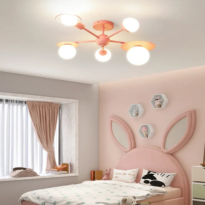 lustre nordique pour enfants dessin animé led princesse - vue 3 sur 7