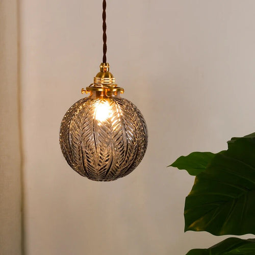 suspension laiton verre salle manger bar - vue 3 sur 9