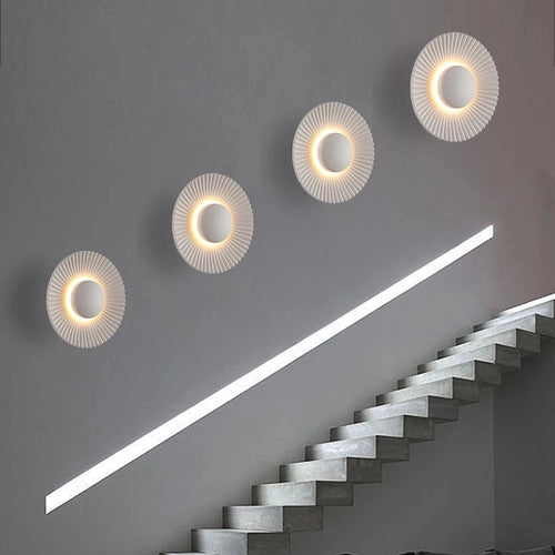 applique murale led moderne en forme de disque pour décoration intérieure - vue 5 sur 10