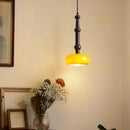 suspension en bois et verre au design moderne et créatif