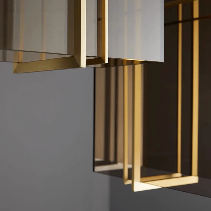 suspension led en verre design moderne italien - vue 6 sur 11