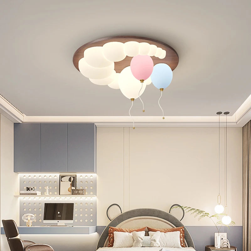 plafonnier ballon style chinois éclairage intérieur carte lune - vue 5 sur 7