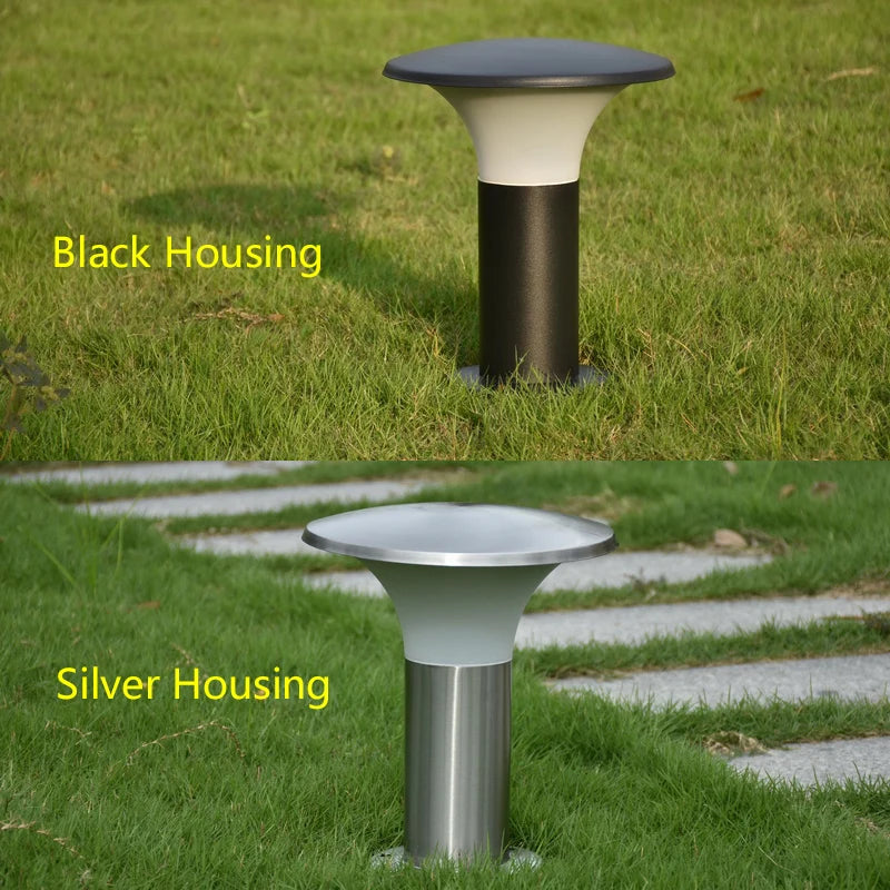 lampe de jardin ronde à led en acier inoxydable pour éclairage extérieur - vue 1 sur 10