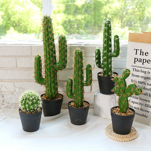 cactus artificiel décoratif pour décoration tropicale moderne - vue 7 sur 7