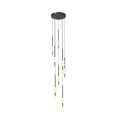 Nordic Staircase Long Chandelier Villa Duplex Chandelier Modern Light Luxury Conical Acrylic Design, 2023 New Pendant Light - vue 7 sur 12